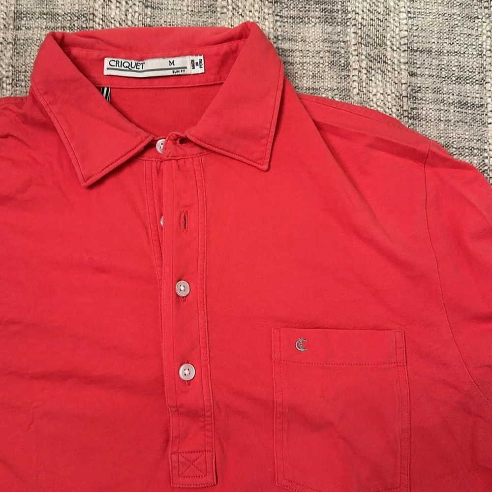 Criquet Organic Cotton Slim Fit Polo M - Picture 3 of 4